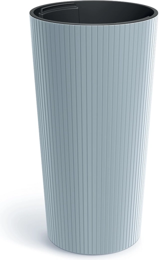 Cvetlični lonec Lamia Slim 30 cm svetlo siv z notranjim vložkom