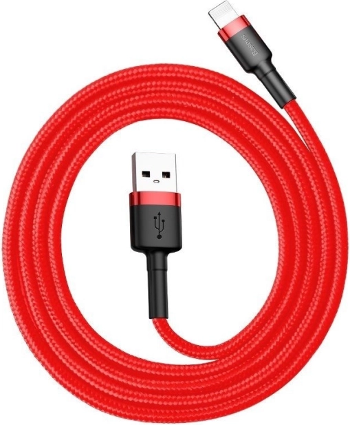 Baseus Cafule polnilni kabel USB–Lightning 3 m, 2 A, rdeč