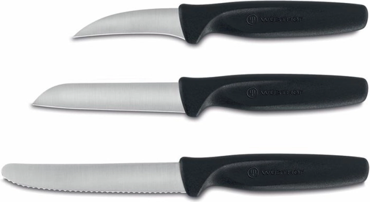 Komplet barvnih nožev Wüsthof, 3 kosi, črna