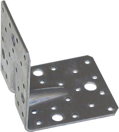 Steel angle bracket with embossing 90 × 130 × 130 mm for heavy-duty anchoring