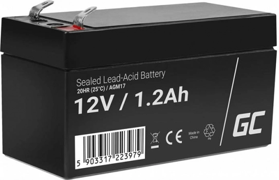 Polnilna AGM baterija 12V 1,2Ah Brezvzdrževalna baterija za UPS ALARM