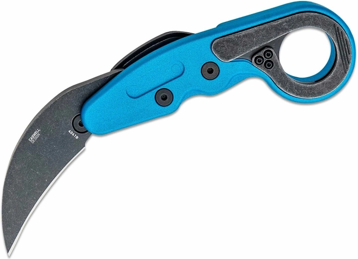 CRKT Provoke Blue Metallic karambit s kinematičnim odpiranjem