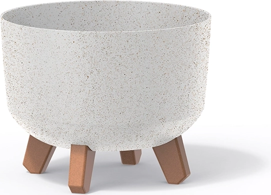 Cvetličnik na nogicah Gracia Standard Eco Wood 23,5 cm – bel