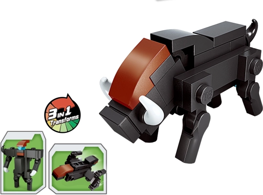 QMAN sestavljanka 3v1 – divji prašič (27 kosov)