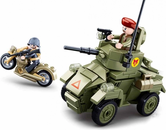 Sluban druga svetovna vojna mali oklepnik gradbeni set