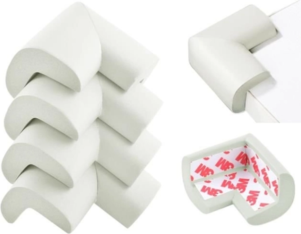 Penezni zaščitniki za vogale – 4 kosi – Bela