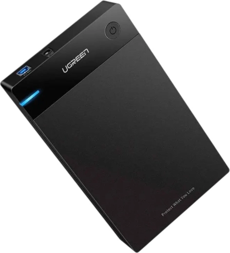 UGREEN US222 zunanje ohišje za disk SATA 2,5/3,5" z USB 3.0, črno