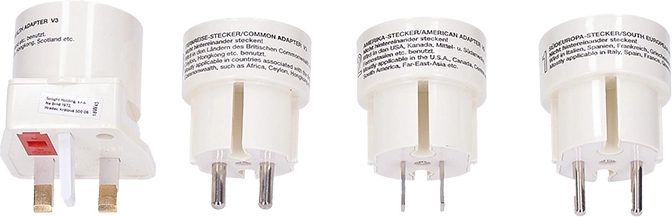 Solight universal travel adapter without grounding - 1 piece