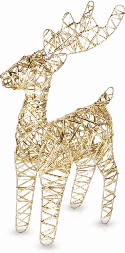 Illuminated Gold Reindeer 25 LED 34 cm
