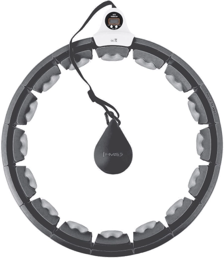 Masažni pametni hula hoop HMS z utežjo in števcem