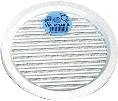 Prezračevalna rešetka z mrežico, premer 140 mm, bela