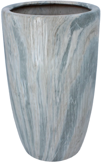 Keramični okrasni lonec z marmoriranim učinkom 24 × 24 × 40 cm