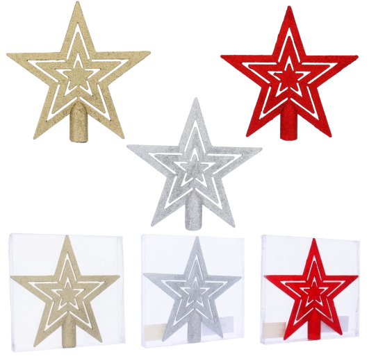 Zvezdast vrh za božično drevo 20 cm