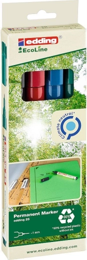 Edding 25 EcoLine permanent marker, set of 4 pcs