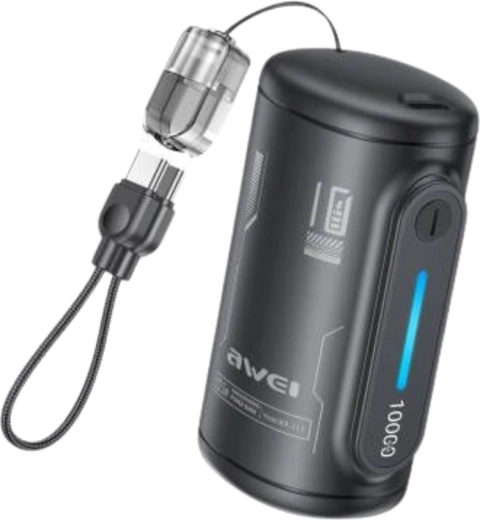 Awei WP-117 powerbanka 10.000 mAh 22,5 W, 2× USB-C – 1 kos