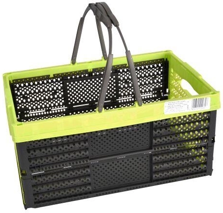 Zložljiva nakupovalna košara z 2 ročajema 16 l, 40 × 27 × 20 cm – mešanica barv