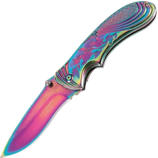 Herbertz Rainbow zložljiv žepni nož 8 cm, mavričen