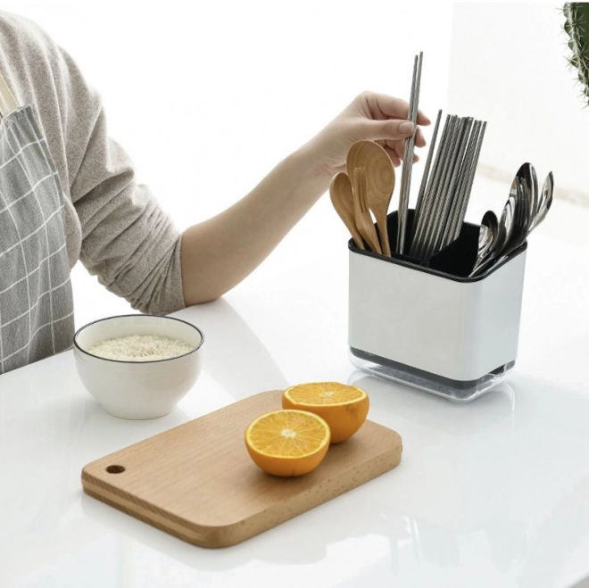 Posoda za pribor za pomivalno korito, organizator – črna