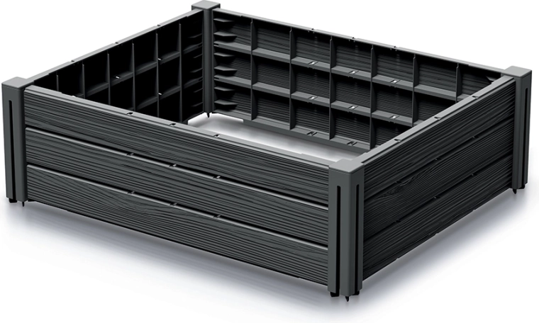 Povišan vrtni gred Base Woody antracit