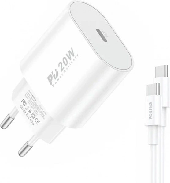 Hitri polnilec Foneng EU39 z USB-C kablom