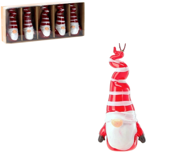 Komplet božičnih okraskov škratki 10 cm, 5 kos