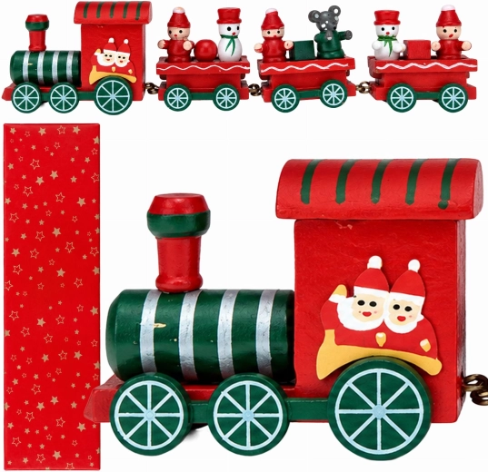 Wooden Christmas train - 1 piece