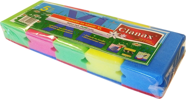 Oblikovana gobica za pomivanje posode XXL 12 × 7 × 4,5 cm, 5 kosov