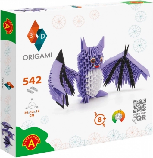 Origami 3D netopir – ustvarjalni komplet