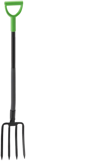 Ravne vrtne vile s 4 zobmi z jeklenim ročajem 120 cm