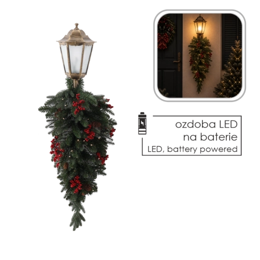 Christmas Wall Light with 90 cm LED Garland