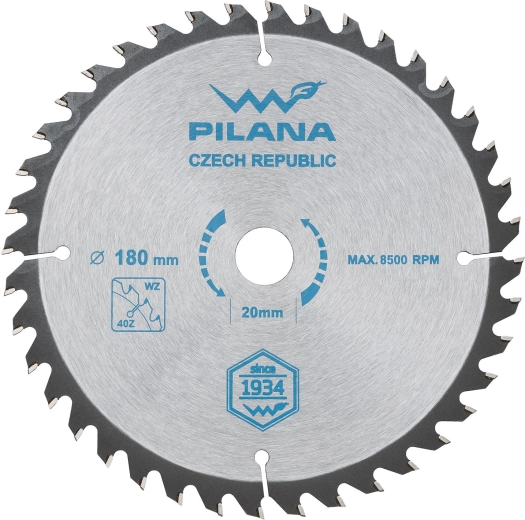 PILANA saw blade 180 mm, 40 teeth, WZ, TC