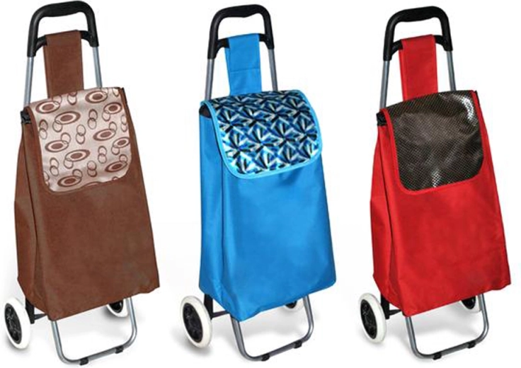 Nakupovalna torba na kolesih 34 l z ergonomsko ročajem