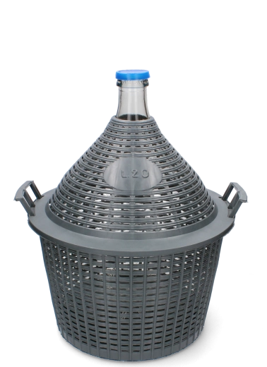 Stekleni demižon 20 l s plastično košaro