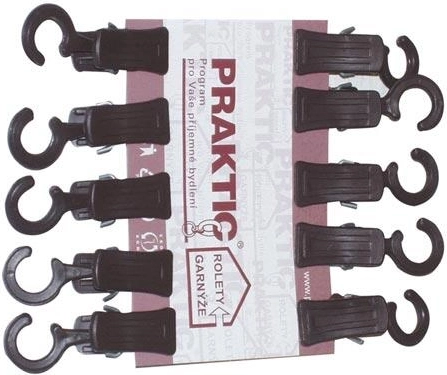 Sponka za pritrjevanje blaga, plastična, rjava (pakiranje 10 kosov)