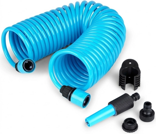 Spiralna vrtna cev 10 m s pištolo in nosilcem