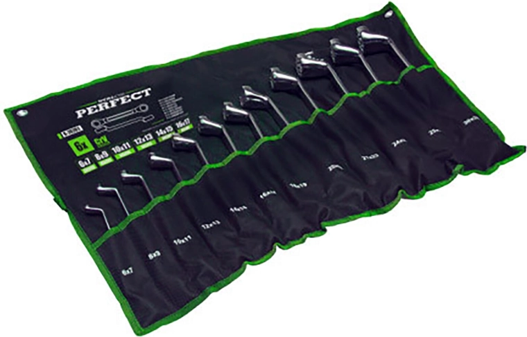Stalco komplet ukrivljenih očesnih ključev 6–22 mm (8 kosov)