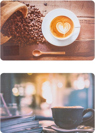 Podstavek Coffee 43 × 28 cm, polipropilen, mešan vzorec