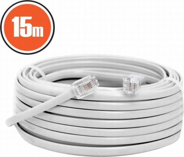 Telefonski kabel 6P4C, 15 m, bel