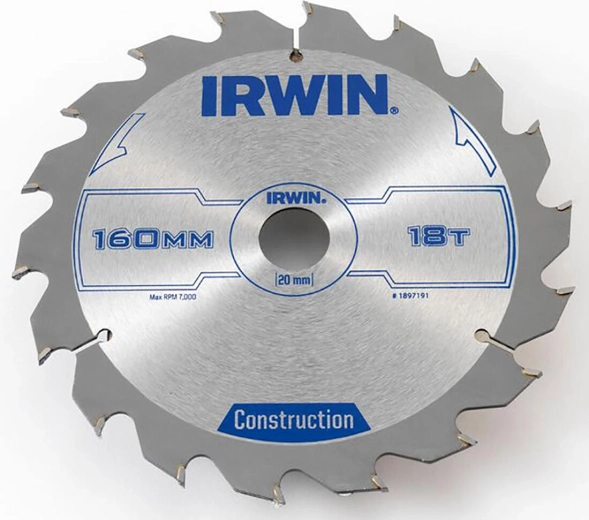 Žagin list 160 mm, 18 zob, tanek rez IRWIN
