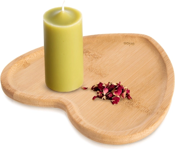 Bambusov krožnik v obliki srca 15 × 15 cm