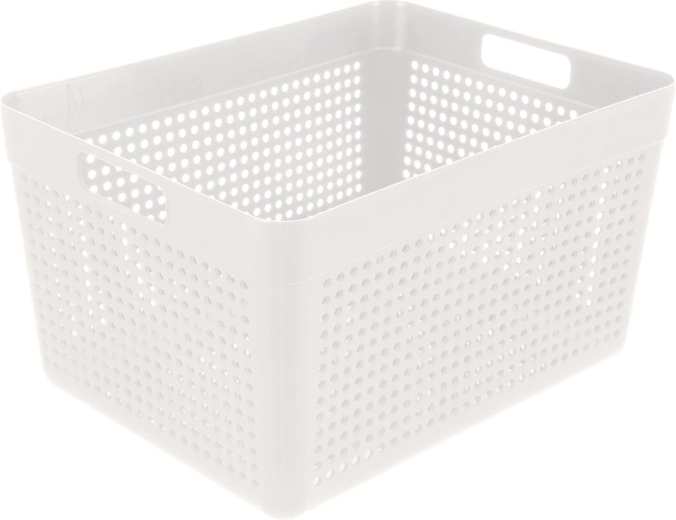 Plastična košara Terra (UH) bela 33,5 × 25 × 19 cm