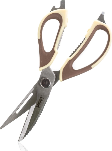 Univerzalne razstavljive kuhinjske škarje 22,5 cm bež-rjave