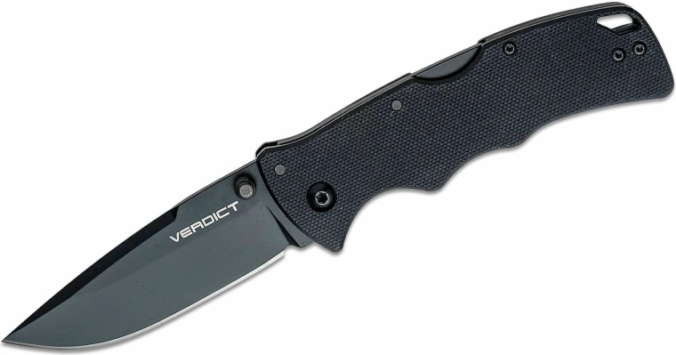 Cold Steel Verdict Spear Point zložljiv nož 7,6 cm črn G10