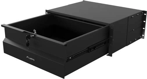 Lanberg zaklenljiv izvlečni predal za 19" rack 4U, globina 360 mm, črn