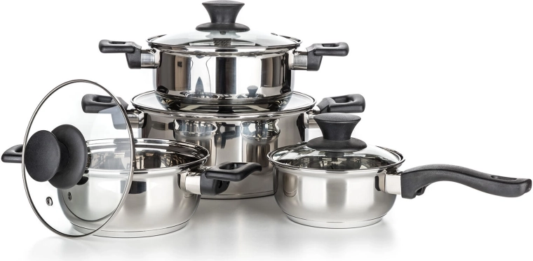 8-delni komplet nerjavečega posodja Super Value