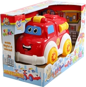Gasilski avtomobilček na baterije s svetlobnimi in zvočnimi učinki