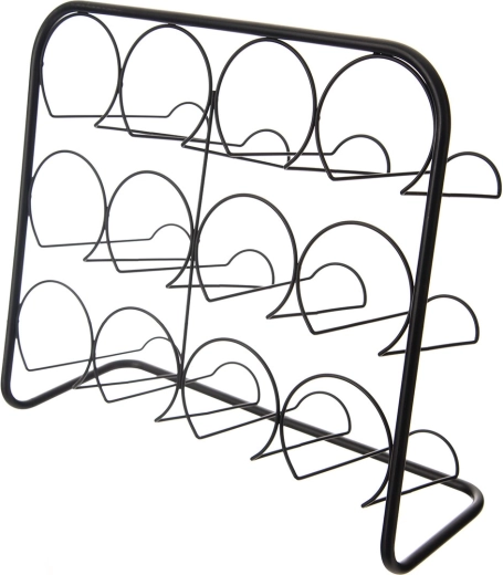 Kovinsko stojalo za vino črno 45 × 14 × 38 cm