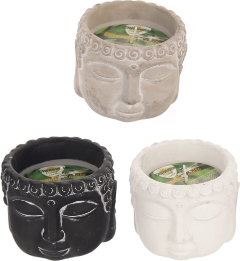 Keramična dišeča sveča Buda s citronelo 150 g (3 različice)