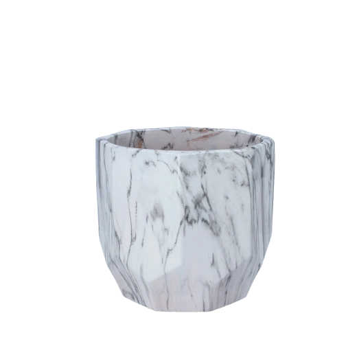 Keramični lonček za rože z marmoriranim učinkom 18 × 18 × 17 cm