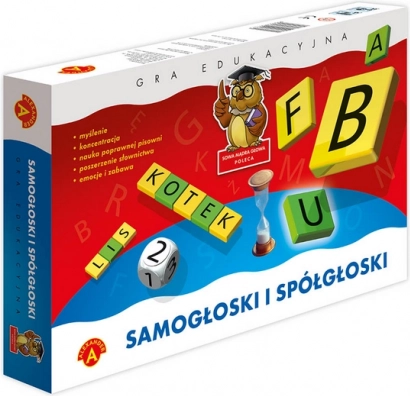 Izobraževalna igra Alexander - Modra sova - Samoglasniki in soglasniki